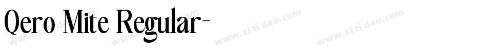 Qero Mite Regular字体转换